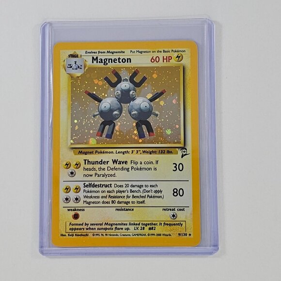 Magneton 9/130 Base Set 2 Holo Pokémon Card Lightly Played - Picture 2 of 8